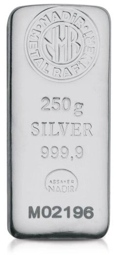 250g Silver Bar Nadir